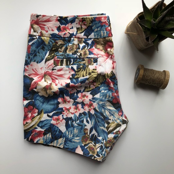 J. Crew Factory Pants - J Crew Floral Print Shorts